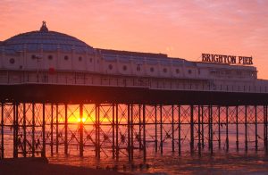 a building on a pier